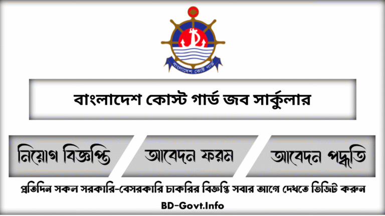 কোস্ট গার্ড নিয়োগ বিজ্ঞপ্তি