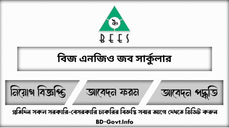 বিজ এনজিও নিয়োগ বিজ্ঞপ্তি